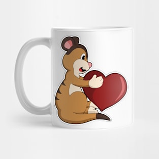 Meerkat with Heart Mug